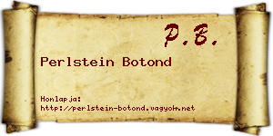 Perlstein Botond névjegykártya