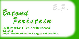 botond perlstein business card